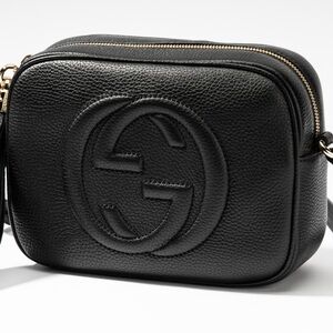 Gucci Black Pebbled Leather Shoulder Bag